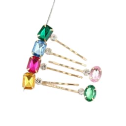 1PC Random Color/Style Gemstone Hair Clips, Rhinestone Hair Accessories, Perfect for Embellishing Braids & Updos