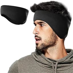 Winter Warmer Headband Breathable Windproof Sweatband Fleece Ear Cover Warmer Outdoor Sports Cycling Running Elastic Headwear