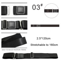 Shirt Stay Belt Lock Belt for Men Women Keep Shirt Tucked In Adjustable Elastic Non-slip Wrinkle-Proof Shirt Holder Strap