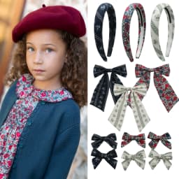 AP New winter Cotton Floral bow elegant headband fashion children hairband hair accessories baby clip OEM