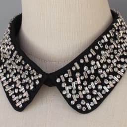 1 Piece of Luxurious Hand-Set Rhinestone Fake Collar for Ladies, a Neck Decoration with a Quick-Release Design. This Shiny and D