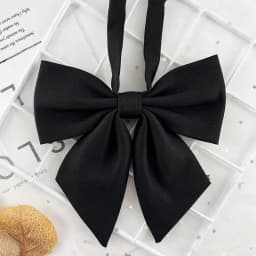 1 Piece of Girls' Bow Tie Japanese Jk Uniform College Style Floral Graduation Photo Black Burgundy Navy Solid Color Bowknot