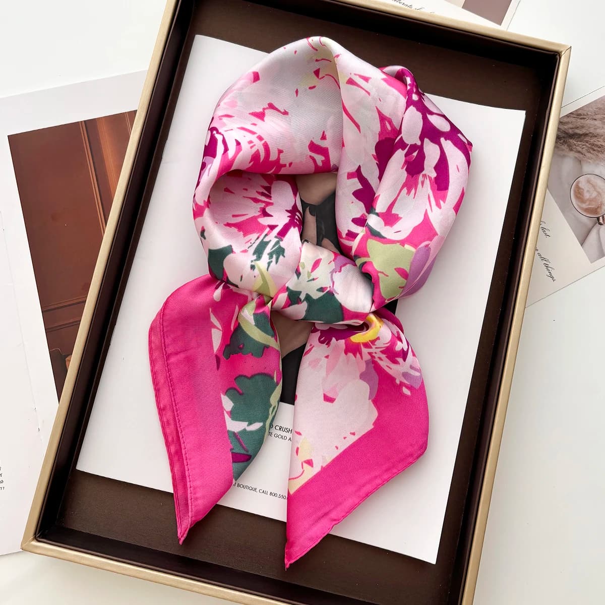 1pc 70*70cm Square Scarf Women Luxury Bandana Head Fashion Lady Hair Shawl Wrap Spring Summer Female Neckerchief Hijab