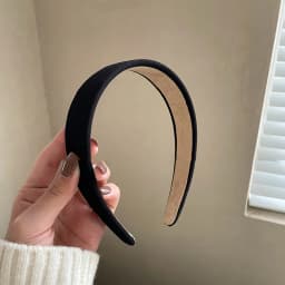 1pc Elegant Hair Pressing Wash Hair Binding Band for Women, New Summer Design, Wide-rimmed Black Hair Clip Headband Headpiece.