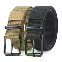 Men's Belt Porous Canvas Pin Buckle Leather Belt Outdoor Sports Belt Women's Trendy Eyelet Belt With Jeans Belt For Men Women