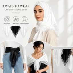Fashion Solid Color Square Scarf Lace Trim Smooth Shawls Sun-Protection Satin fiber Silk Hijabs Beach