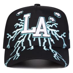 Unisex LA Embroidery Lightning Baseball Caps Spring Autumn Outdoor Adjustable Casual Hats Sunscreen Hat Sports Cap