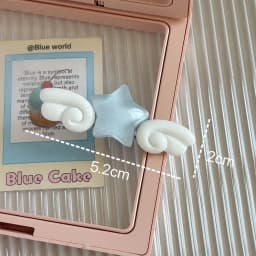 2PCS Cute Star Wing Hair Clips For Girls Sweet Acrylic Bangs Hairpins Lovely Summer Spring Hair Accessories For Daily Hairstyles