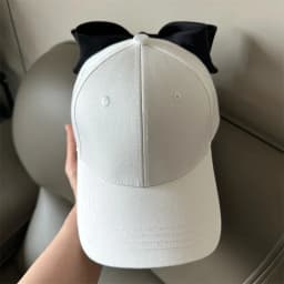 Lovely Big BowKnot Baseball Cap Versatile Girl's Streetwear Bowknot Hat Adjustable Cotton Snapback Casual Sun Hat Visors Hat