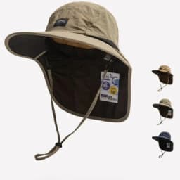 Unisex Summer Wide Brim Waterproof Quick-drying Panama Caps Outdoor Visor Bucket Hats Mesh Breathable Sun Hat with Neck Flap