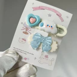 Sweet Cloud Butterfly Bow Hair Clips for Women Girls, Cute Heart Shaped Bear Hair Pins, Cute Girly Hair Accessories