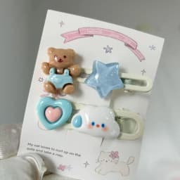 Sweet Cloud Butterfly Bow Hair Clips for Women Girls, Cute Heart Shaped Bear Hair Pins, Cute Girly Hair Accessories