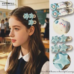 Sweet Cloud Butterfly Bow Hair Clips for Women Girls, Cute Heart Shaped Bear Hair Pins, Cute Girly Hair Accessories