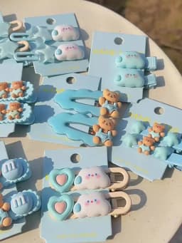 Sweet Cloud Butterfly Bow Hair Clips for Women Girls, Cute Heart Shaped Bear Hair Pins, Cute Girly Hair Accessories