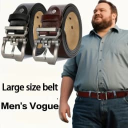 New Large Size 110-165cm Men's Faux Leather Belts Adjustable Leisure Formal Waistband for Jeans Pants Perfect Father's Day Gifts