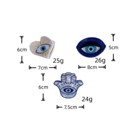 New Trendy Vintage Boho Aesthetic Mystic Acetate Heart Evil Eye Hair Claw Clips for Women Hair Accessories