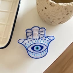 New Trendy Vintage Boho Aesthetic Mystic Acetate Heart Evil Eye Hair Claw Clips for Women Hair Accessories
