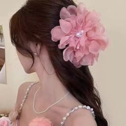 Elegant Large Size Cloud-like Flower Hairpin for Women Oversized Fairy-tale Hair Grips for Updo Styling Sophisticated Sensation