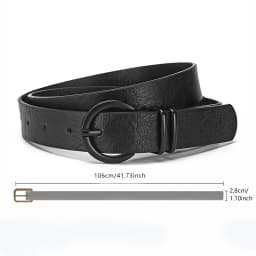 1spc Korean Version Women's Belt PU Spray Paint Needle Buckle Belt Fashionable Personality Versatile Jeans Belt