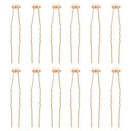12Pcs/Set Elegant Pearl Crystal Wedding Hair Pins for Women Flower U-Shape Hair Clips Bridal Hair Accessories Jewelry Gifts