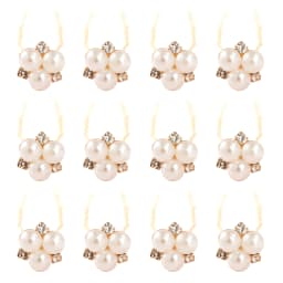 12Pcs/Set Elegant Pearl Crystal Wedding Hair Pins for Women Flower U-Shape Hair Clips Bridal Hair Accessories Jewelry Gifts