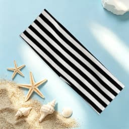 Fashion Striped Elastic Hair Band Sweat-absorbing Soft Wide Hairband Hair Accessories Non-slip Sports Headband