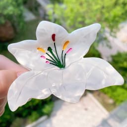 Flower Acetate Hair Claw Clips, Sunflower Cherry Blossom Lily Shark Clips