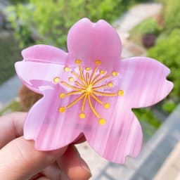 Flower Acetate Hair Claw Clips, Sunflower Cherry Blossom Lily Shark Clips
