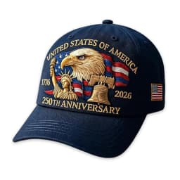 US 250th Anniversary Cap Adjustable Retro Washed Patriotic Cap US 250th Anniversary Tribute Hat Trucker Hat for Men & Women