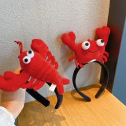 Animal Funny Performance Prop Wash Face Party Cartoon Headdress Lobster Headband Crab Hair Hoop Female Headwear