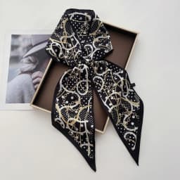 Scarf Women Dot Print Long Silk Feeling Bag Tie Neck Skinny Scarves Female Foulard Hairband Print Lady Neckerchief Ribbon