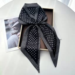 Scarf Women Dot Print Long Silk Feeling Bag Tie Neck Skinny Scarves Female Foulard Hairband Print Lady Neckerchief Ribbon