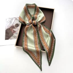 Scarf Women Dot Print Long Silk Feeling Bag Tie Neck Skinny Scarves Female Foulard Hairband Print Lady Neckerchief Ribbon