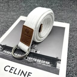 New Unisex Canvas Belt Double Ring Buckle Belts Men Women's Casual Business Cowboy Pants Belt