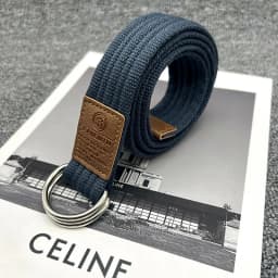 New Unisex Canvas Belt Double Ring Buckle Belts Men Women's Casual Business Cowboy Pants Belt