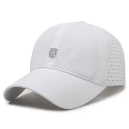 Quick-dry Baseball Cap for Men, R Logo, Perforated Mesh, Breathable, Duckbill Cap, Summer, Simple Outdoor Sun Protection Hat