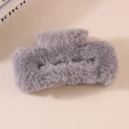 11.5cm Plush Square Hair Claw Clip Women's Korean Simple Versatile Grab Clip Fashion Shark Clip Girl Hair Accessories