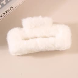 11.5cm Plush Square Hair Claw Clip Women's Korean Simple Versatile Grab Clip Fashion Shark Clip Girl Hair Accessories