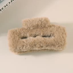 11.5cm Plush Square Hair Claw Clip Women's Korean Simple Versatile Grab Clip Fashion Shark Clip Girl Hair Accessories