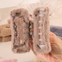 11.5cm Plush Square Hair Claw Clip Women's Korean Simple Versatile Grab Clip Fashion Shark Clip Girl Hair Accessories