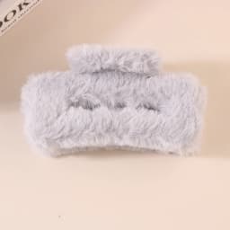 11.5cm Plush Square Hair Claw Clip Women's Korean Simple Versatile Grab Clip Fashion Shark Clip Girl Hair Accessories