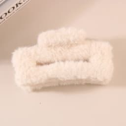11.5cm Plush Square Hair Claw Clip Women's Korean Simple Versatile Grab Clip Fashion Shark Clip Girl Hair Accessories