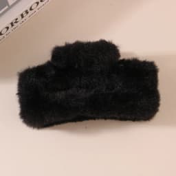 11.5cm Plush Square Hair Claw Clip Women's Korean Simple Versatile Grab Clip Fashion Shark Clip Girl Hair Accessories