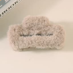 11.5cm Plush Square Hair Claw Clip Women's Korean Simple Versatile Grab Clip Fashion Shark Clip Girl Hair Accessories