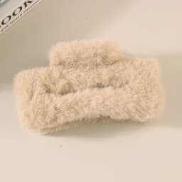 11.5cm Plush Square Hair Claw Clip Women's Korean Simple Versatile Grab Clip Fashion Shark Clip Girl Hair Accessories