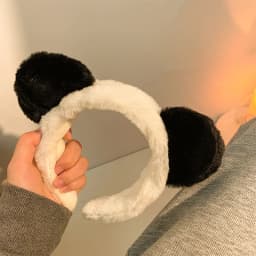 Cute Cartoon Plush Panda Ears Headband for Women Wide Hairband for Mask Applying Washing Face Autumn Winter Hair Accessories