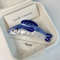 1Pcs Creative Ocean Sardine Hair Clip Cute Shark Texture Ponytail Holder Female Hair Ornament Clip