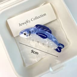 1Pcs Creative Ocean Sardine Hair Clip Cute Shark Texture Ponytail Holder Female Hair Ornament Clip
