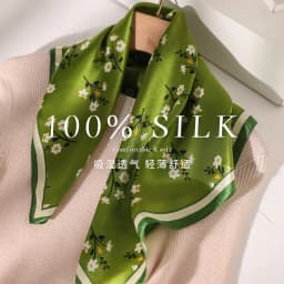 100% Silk Scarf Luxury Hijab Hair Band Square Female Shawls Headscarf Ribbon Foulards Femme Hair Scarf Neckerchief