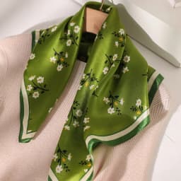 100% Silk Scarf Luxury Hijab Hair Band Square Female Shawls Headscarf Ribbon Foulards Femme Hair Scarf Neckerchief